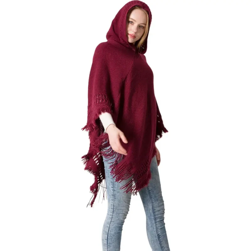 Poncho femme tres chaud
