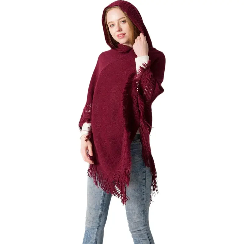 Poncho femme tres chaud