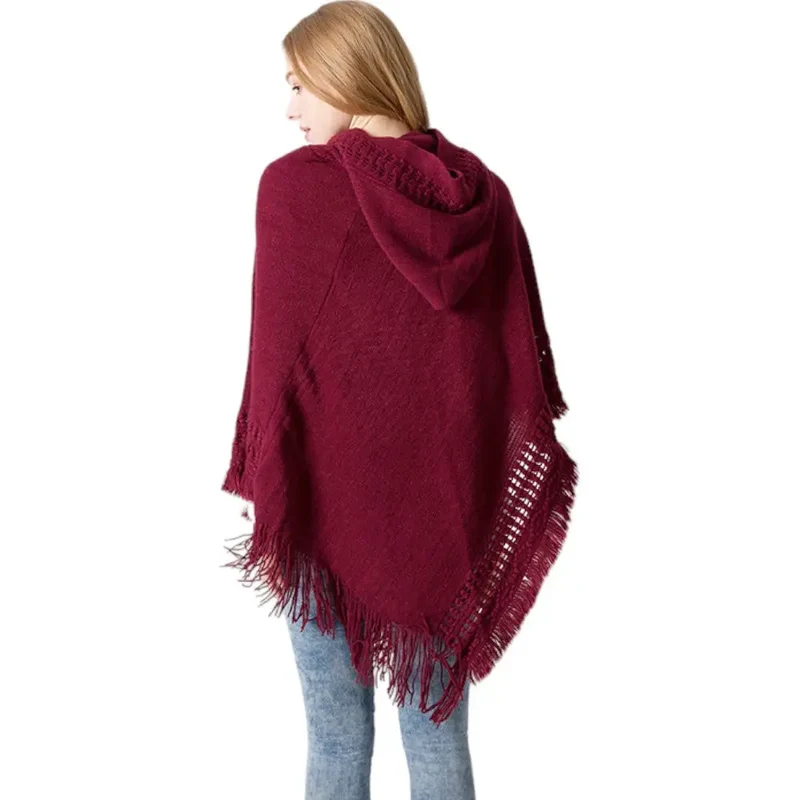 Poncho femme tres chaud
