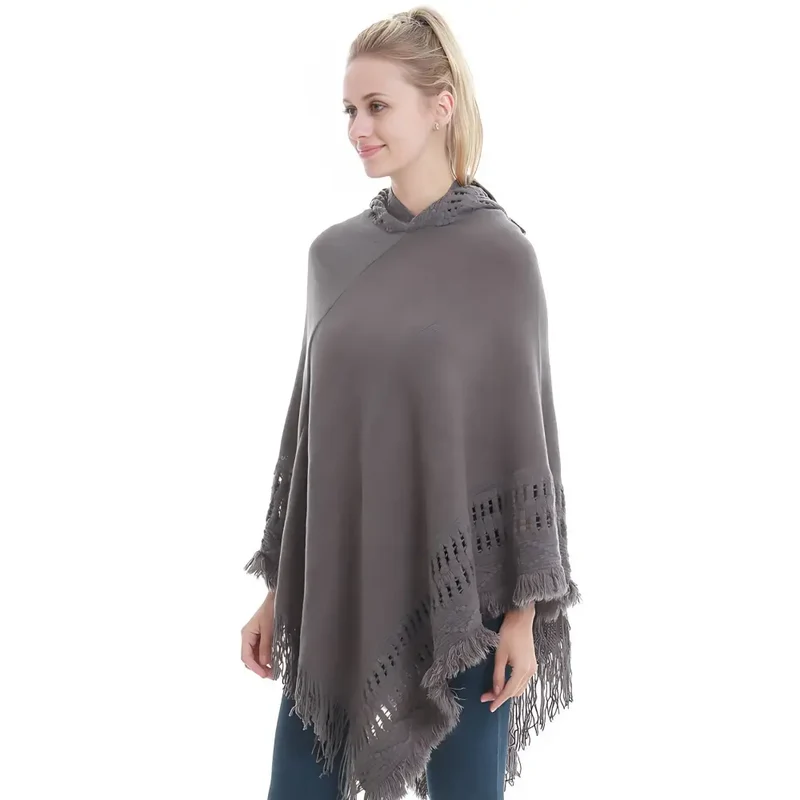 Poncho femme tres chaud