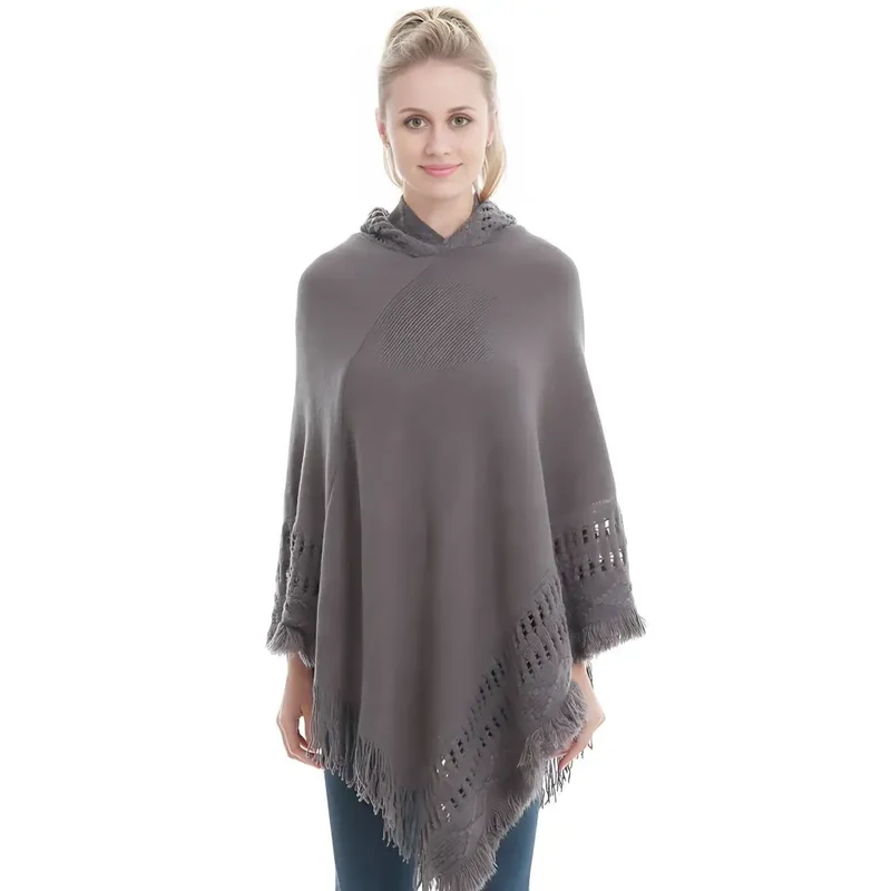 Poncho femme tres chaud