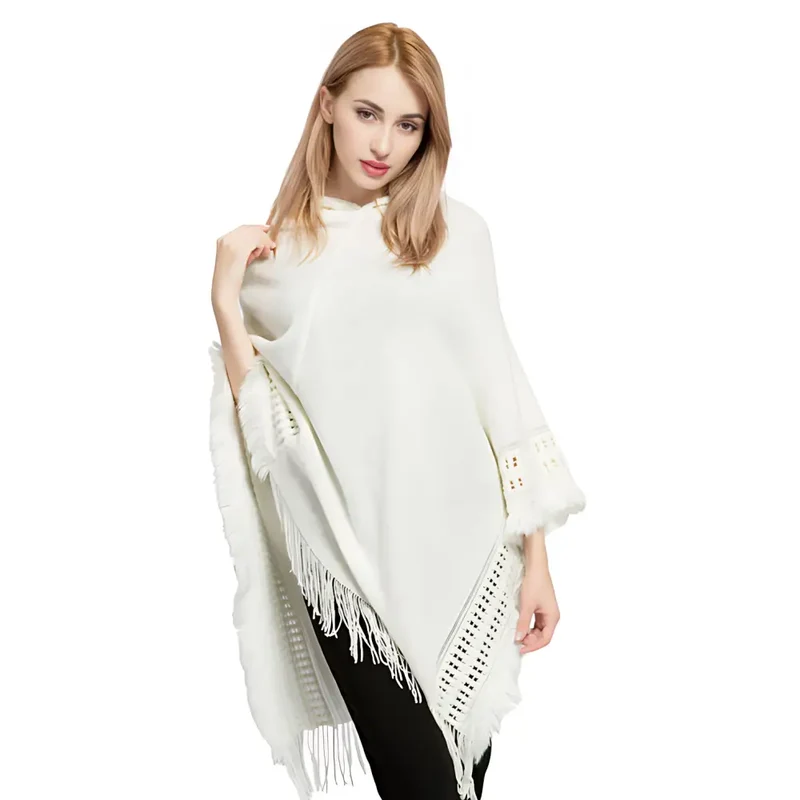 Poncho femme tres chaud
