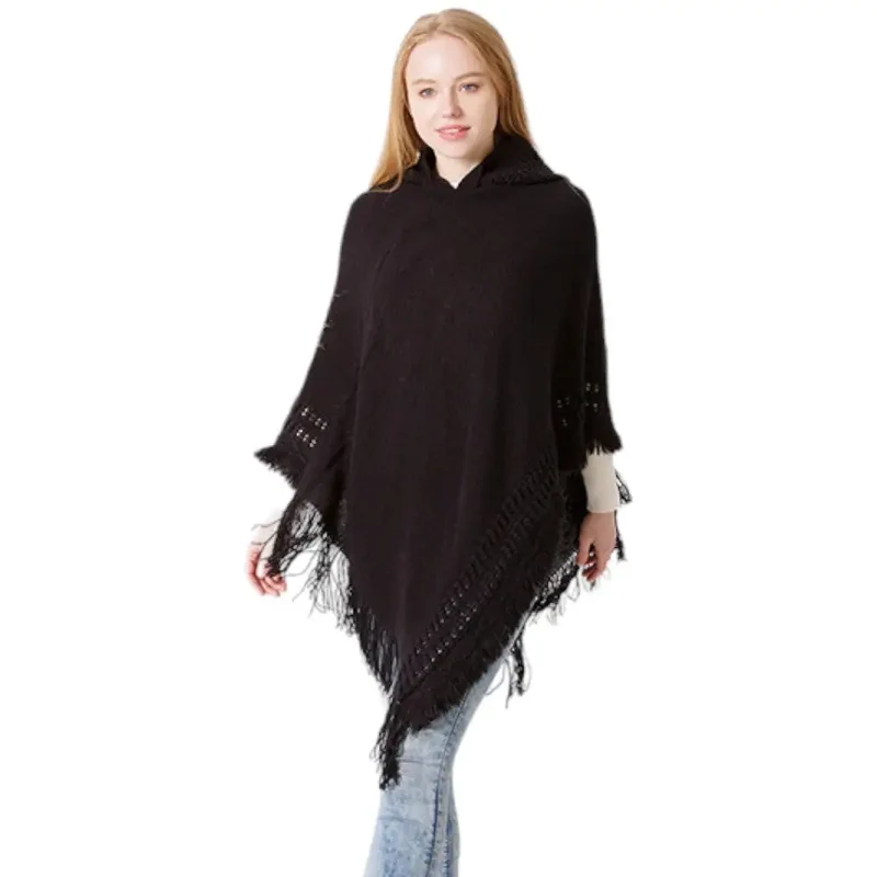 Poncho femme tres chaud