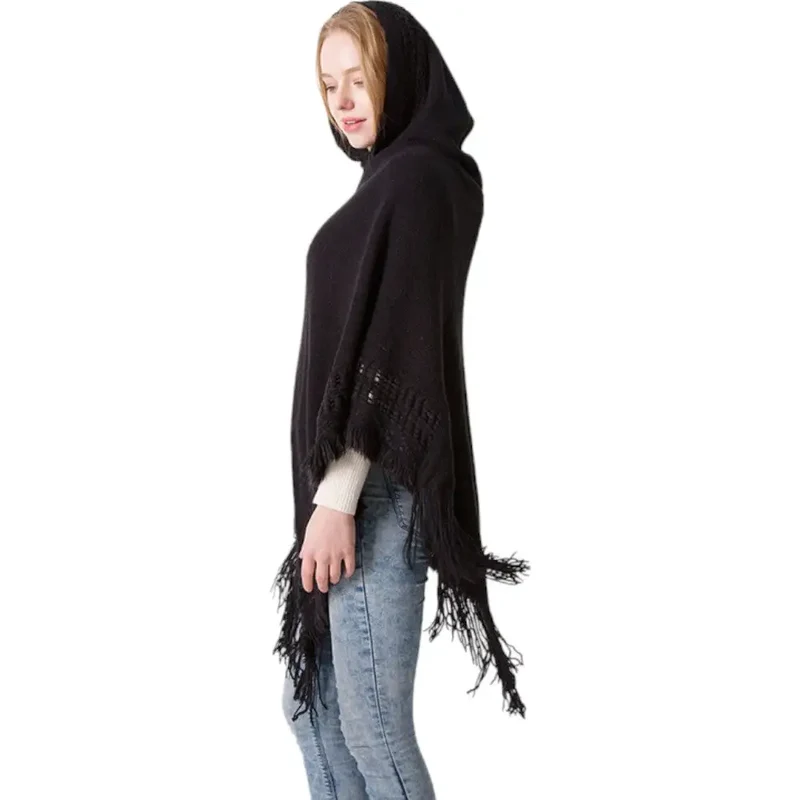 Poncho femme tres chaud