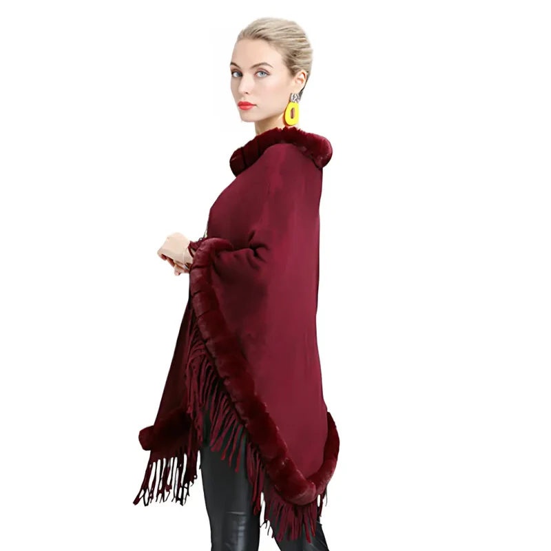 Poncho vetement femme hiver