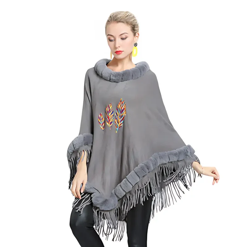 Poncho vetement femme hiver
