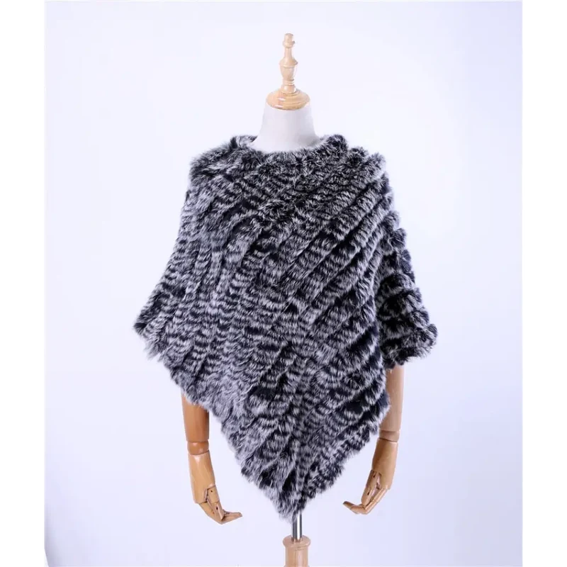 Poncho a tricoter pour femme