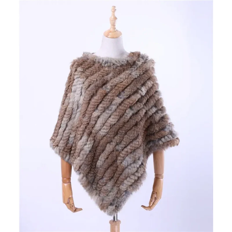 Poncho a tricoter pour femme