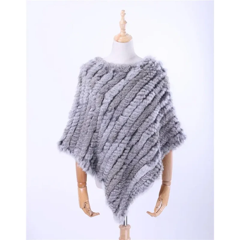 Poncho a tricoter pour femme