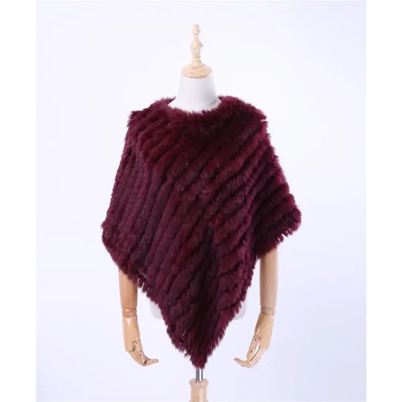 Poncho a tricoter pour femme