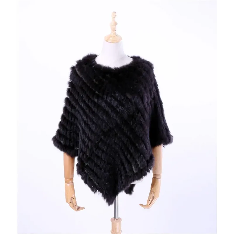 Poncho a tricoter pour femme