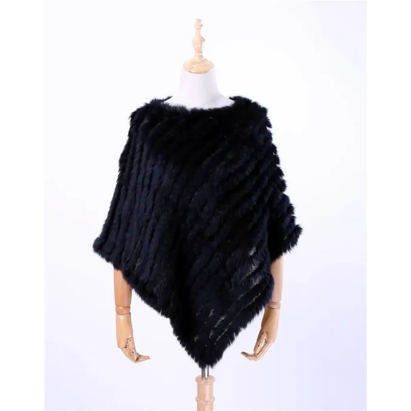 Poncho a tricoter pour femme