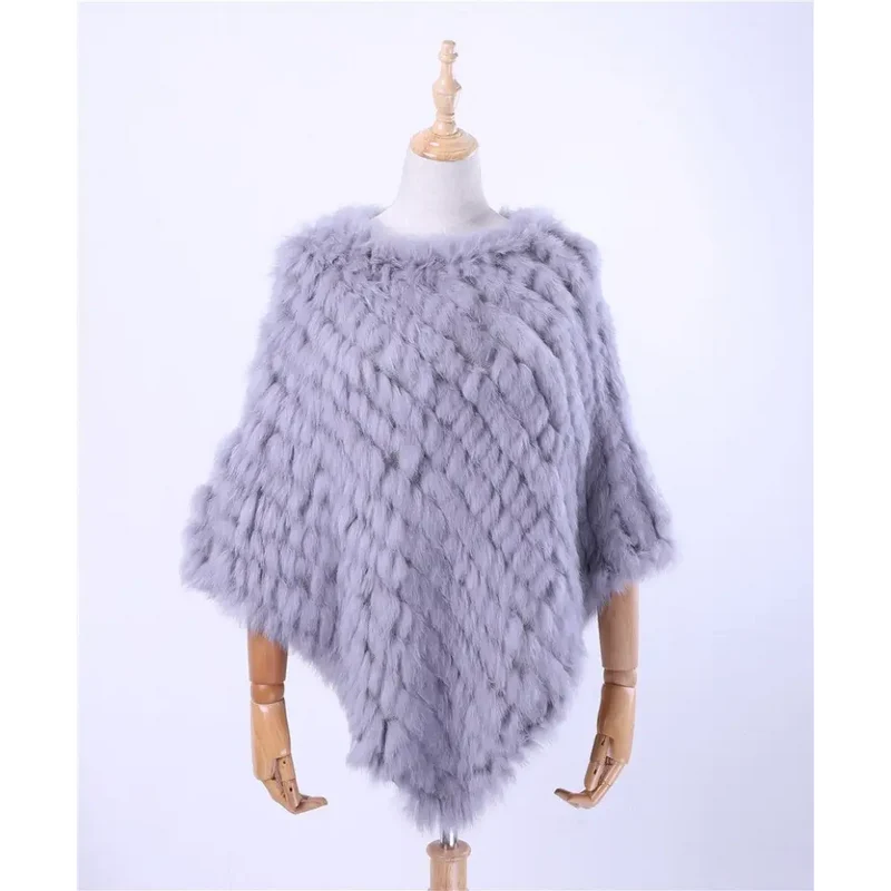 Poncho a tricoter pour femme