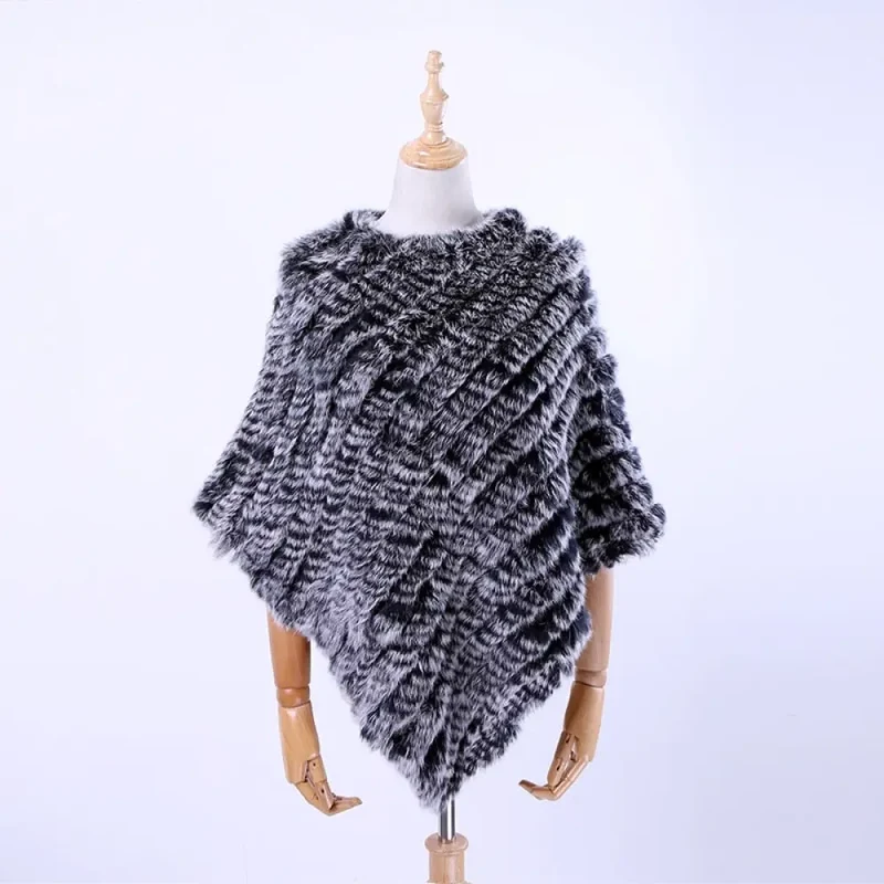 Poncho a tricoter pour femme