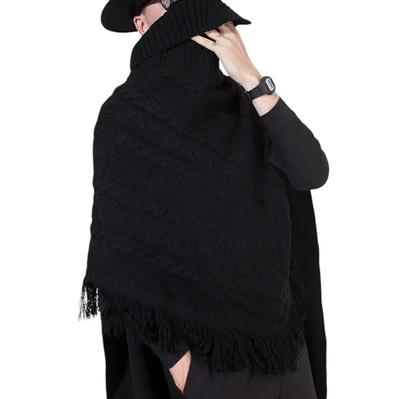 Tricot poncho homme