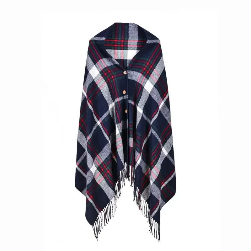 Châle ponchos femme laine