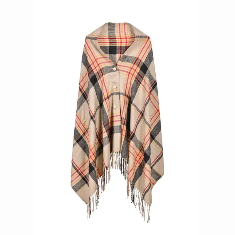 Châle ponchos femme laine