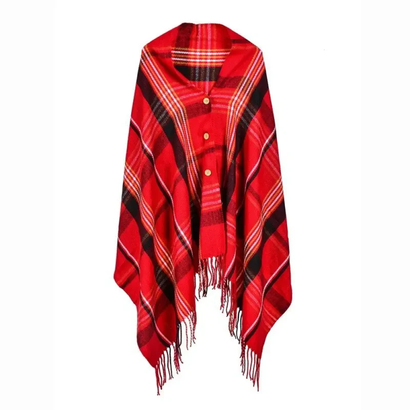 Châle ponchos femme laine