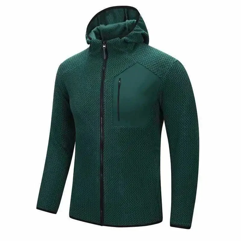 Softshell / polaire en peluche cationique à capuche à manches longues, respirant "Planete Rando - Flexstorm Fx105"