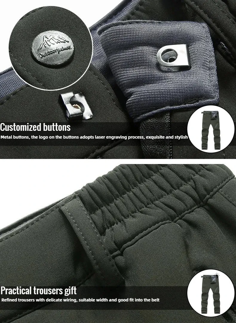 Pantalon imperméable & polaire grande taille pour homme "Fashion Wear - MK005"
