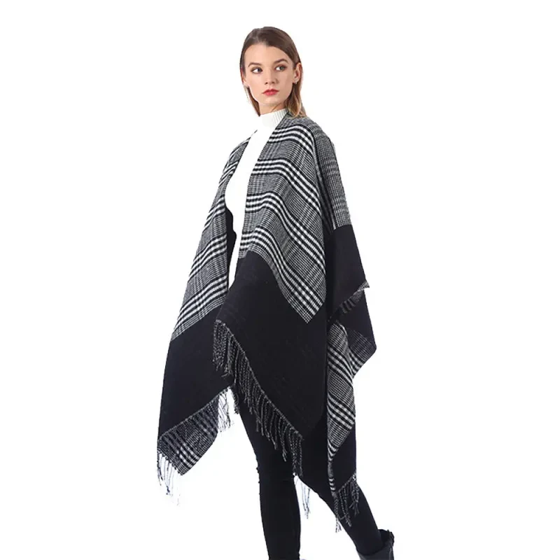 Manteau poncho cape pour femme hiver