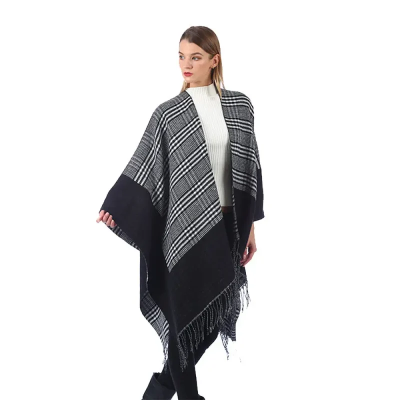 Manteau poncho cape pour femme hiver