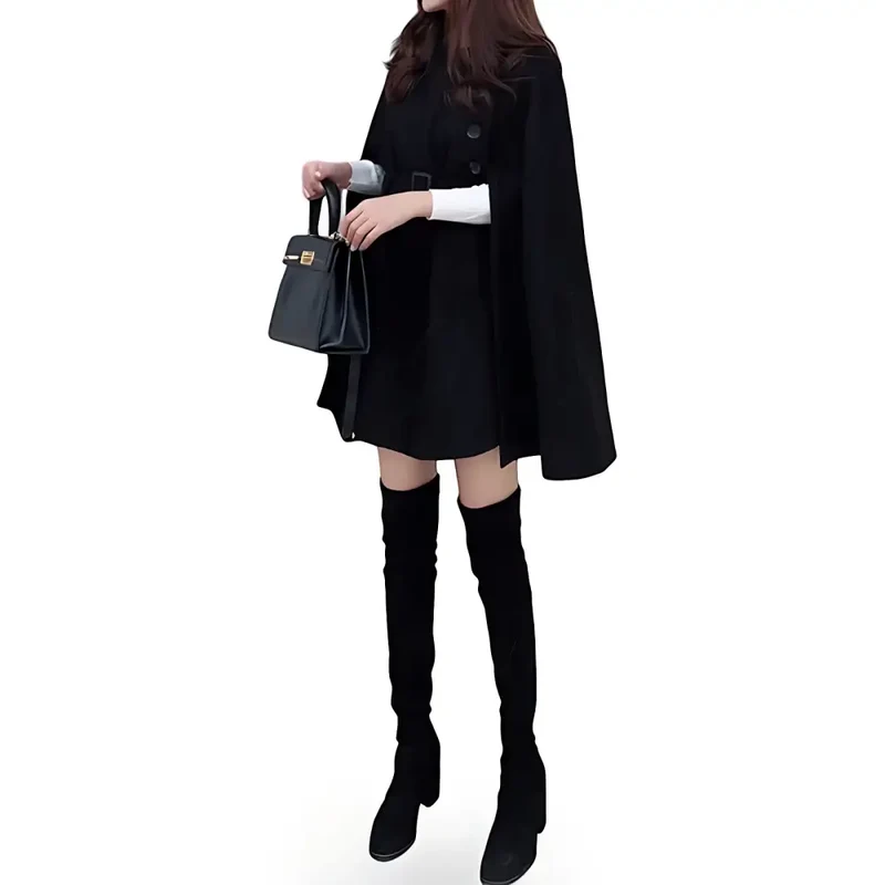 Poncho en laine femme hiver