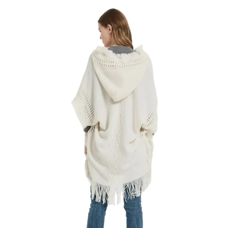 Poncho laine femme