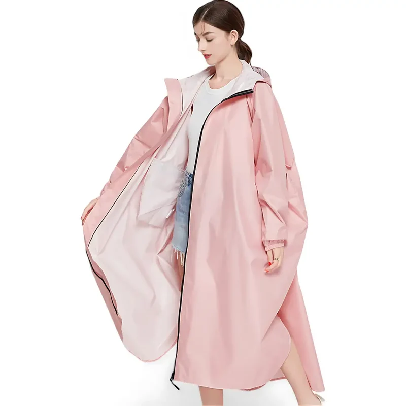 Poncho long étanche femmes