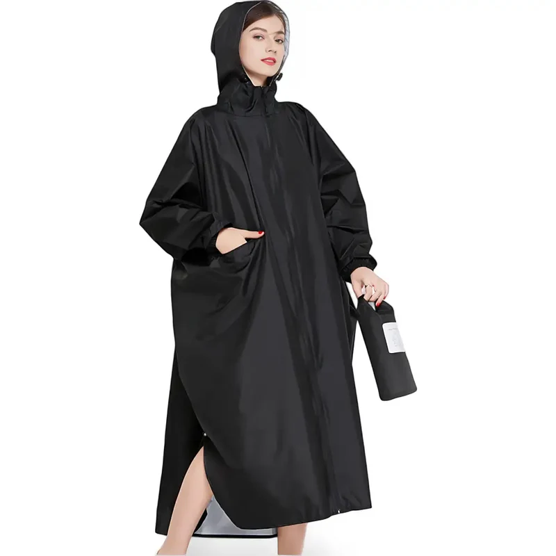 Poncho long étanche femmes
