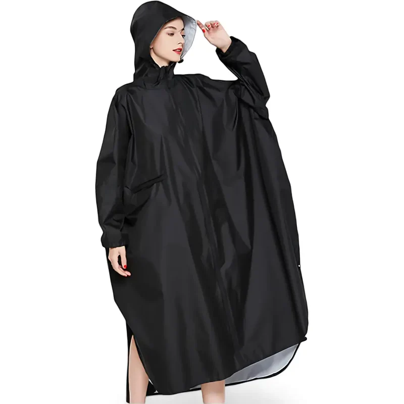 Poncho long étanche femmes