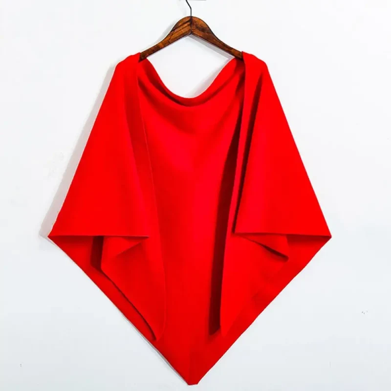 Tricot poncho femme
