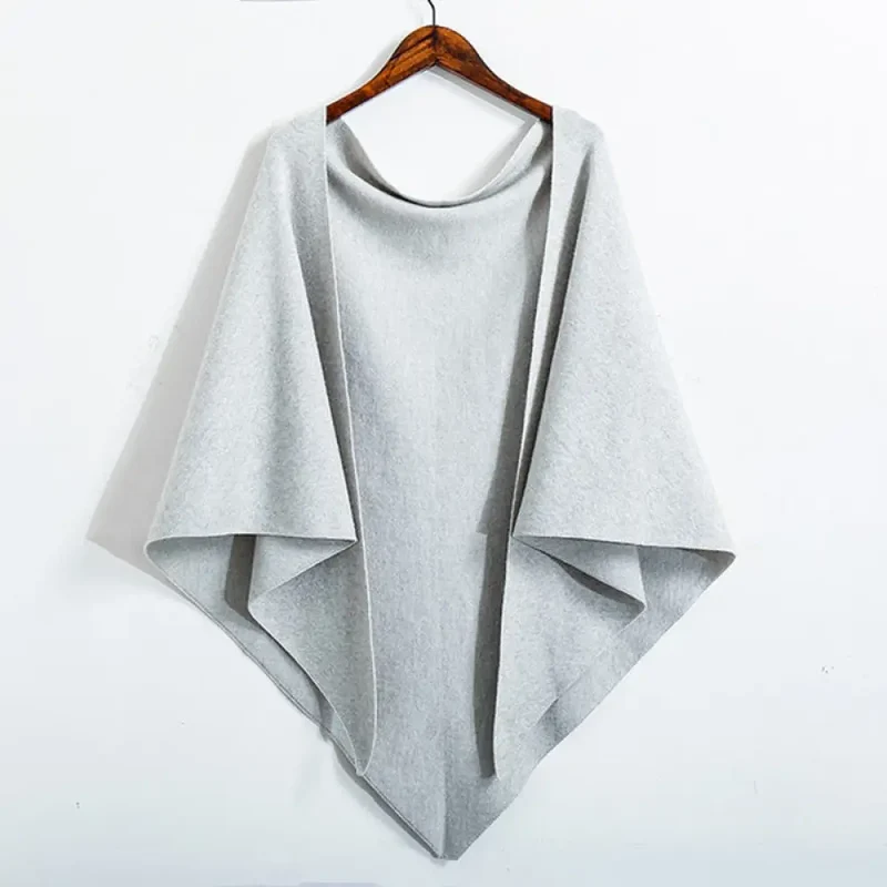 Tricot poncho femme