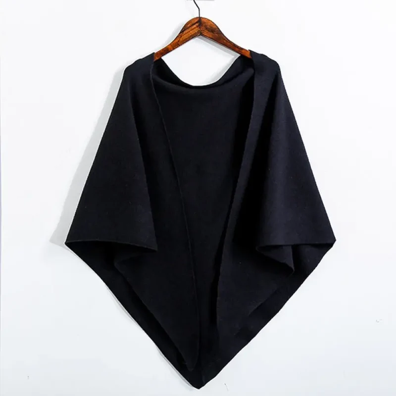 Tricot poncho femme