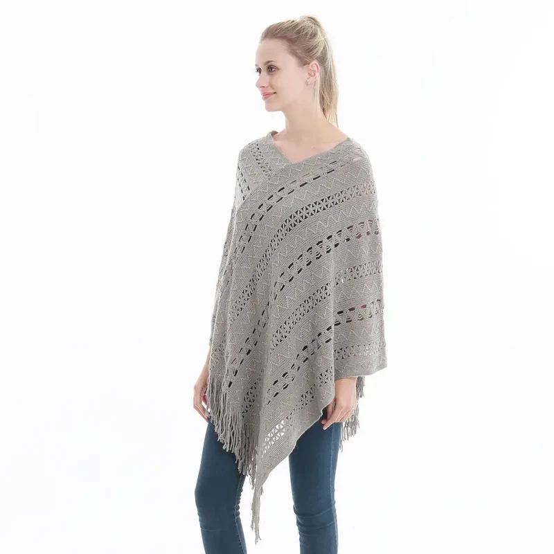 Poncho crochet femme