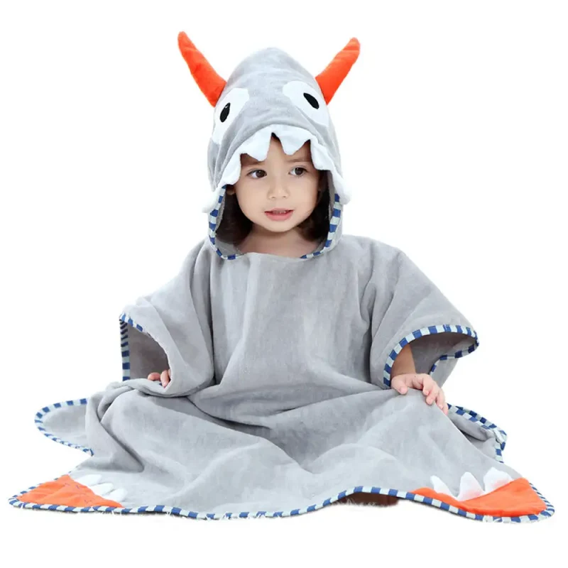 Peignoir poncho de plage enfant