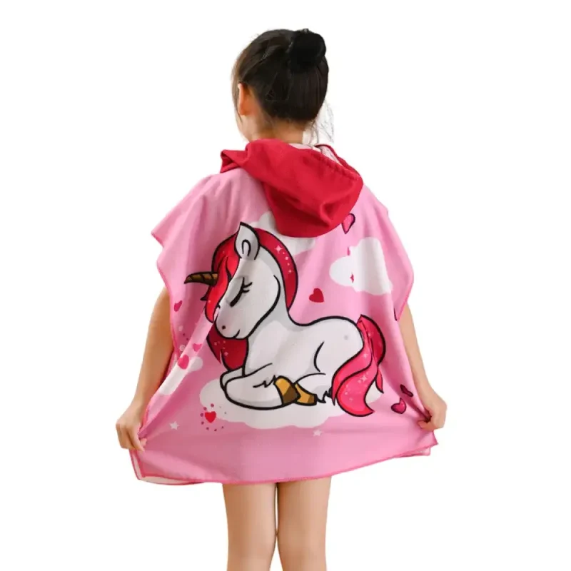 Poncho de bain pour petite fille