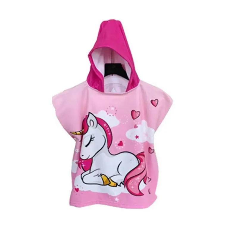 Poncho de bain pour petite fille
