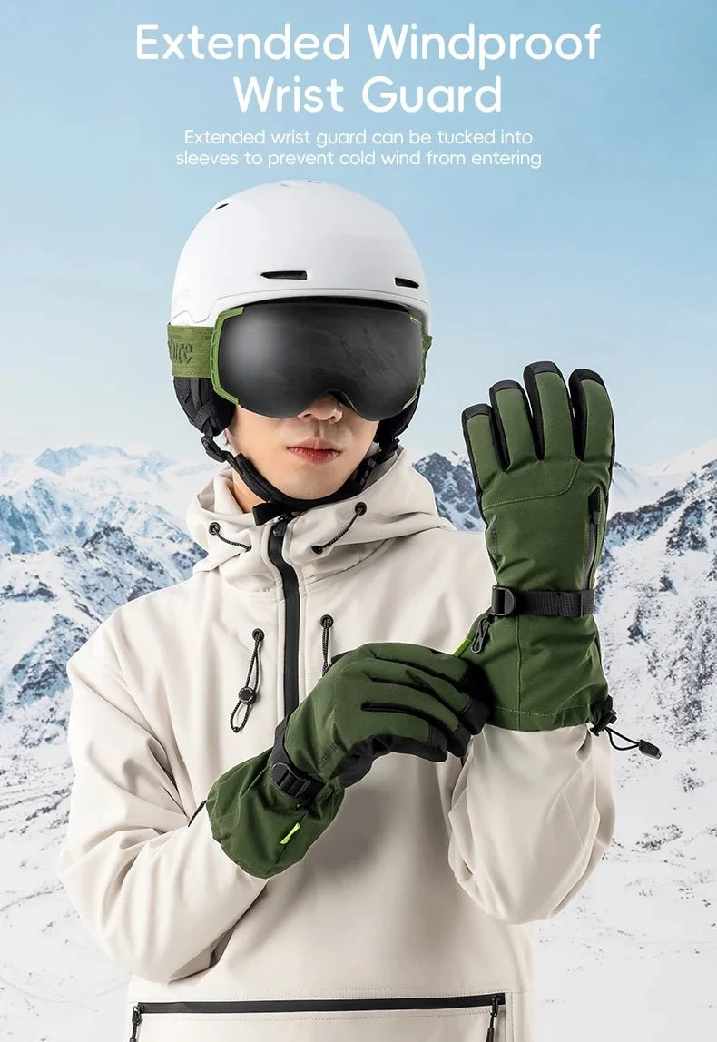 Gants de ski tactiles & imperméables avec poignet allongé et technologie 3M Thinsulate "Qunature - 16410045"
