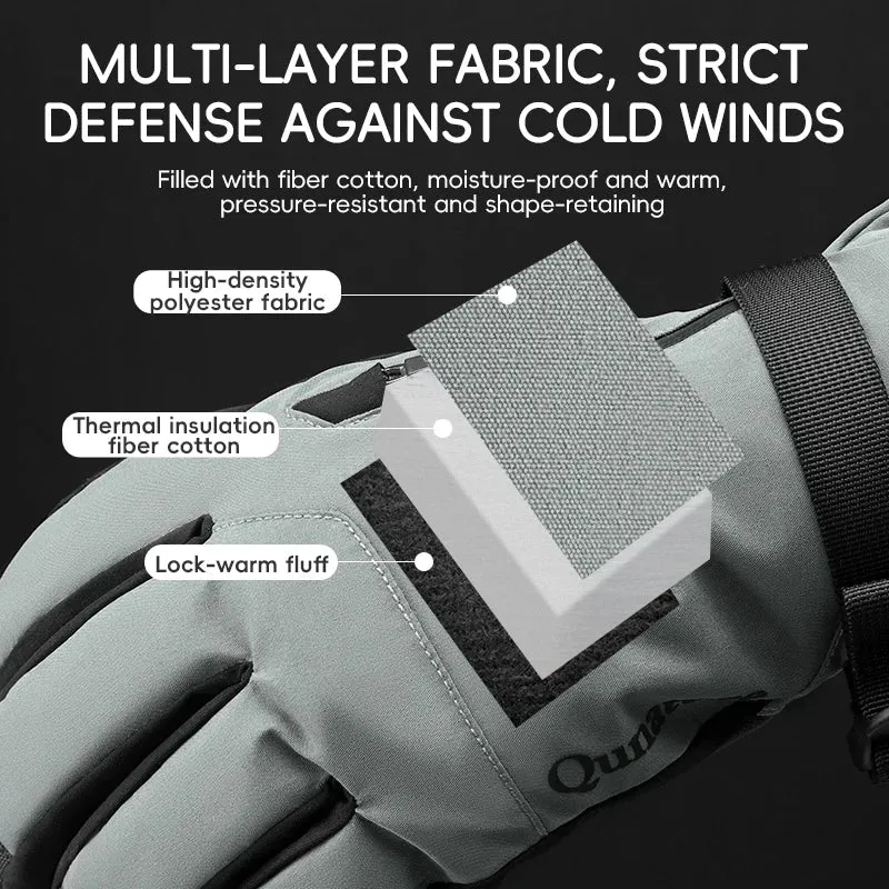 Gants de ski tactiles & imperméables avec poignet allongé et technologie 3M Thinsulate "Qunature - 16410045"