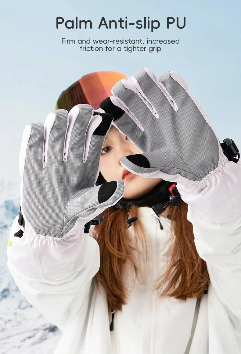 Gants de ski tactiles & imperméables avec poignet allongé et technologie 3M Thinsulate "Qunature - 16410045"