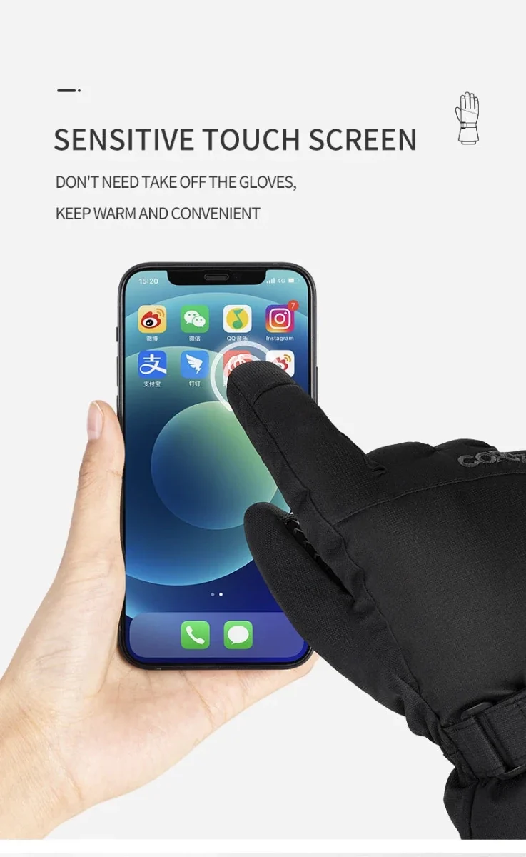 Gants de ski d'hiver chauds et imperméables avec technologie 3M Thinsulate "Copozz - 20602"