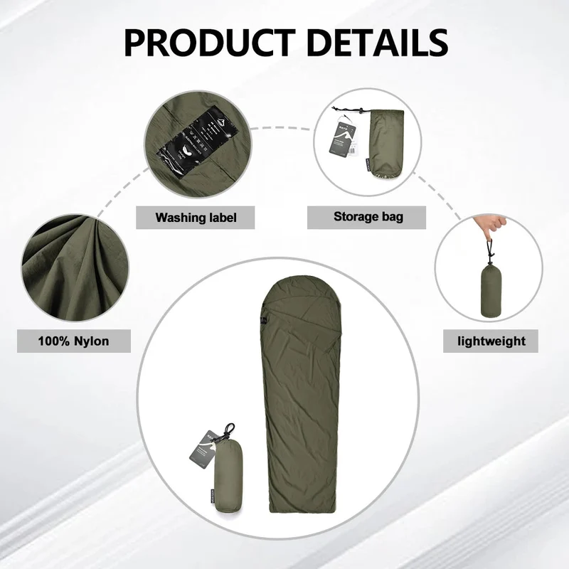 Drap de sac de couchage de camping ultraléger "Widesea - SD-01G"