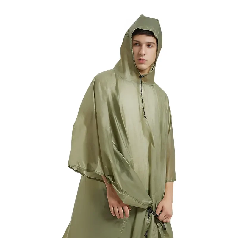 Poncho long de pluie pour homme