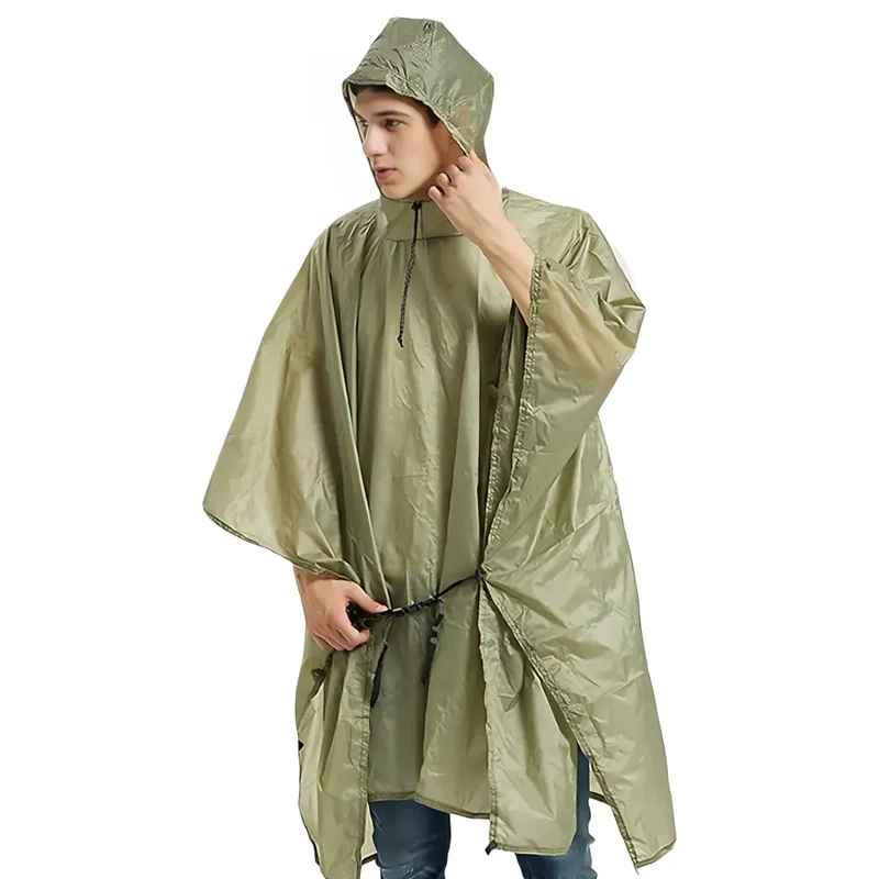 Poncho long de pluie pour homme
