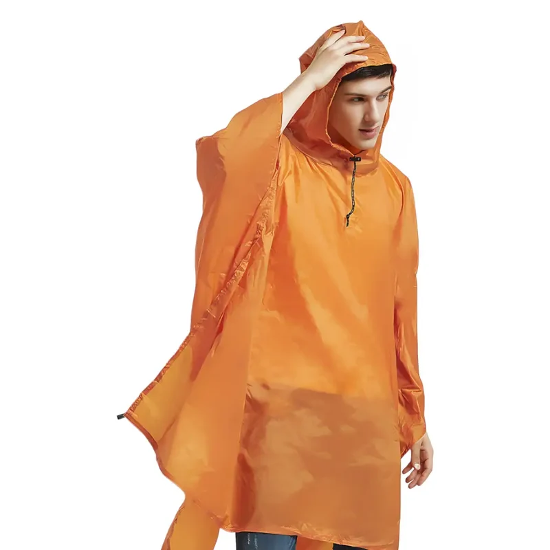 Poncho long de pluie pour homme