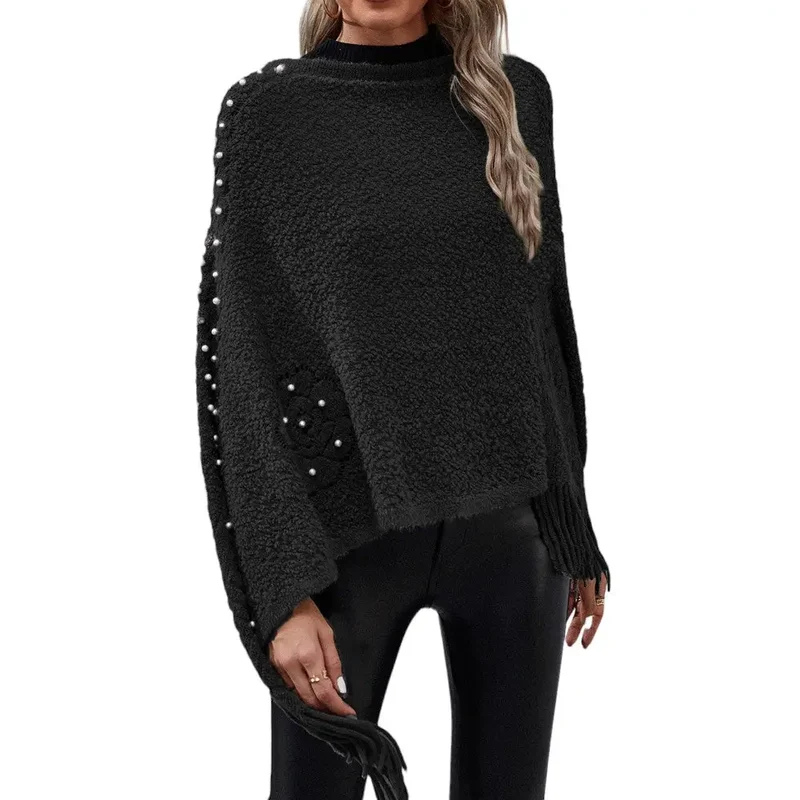 Poncho femme a franges