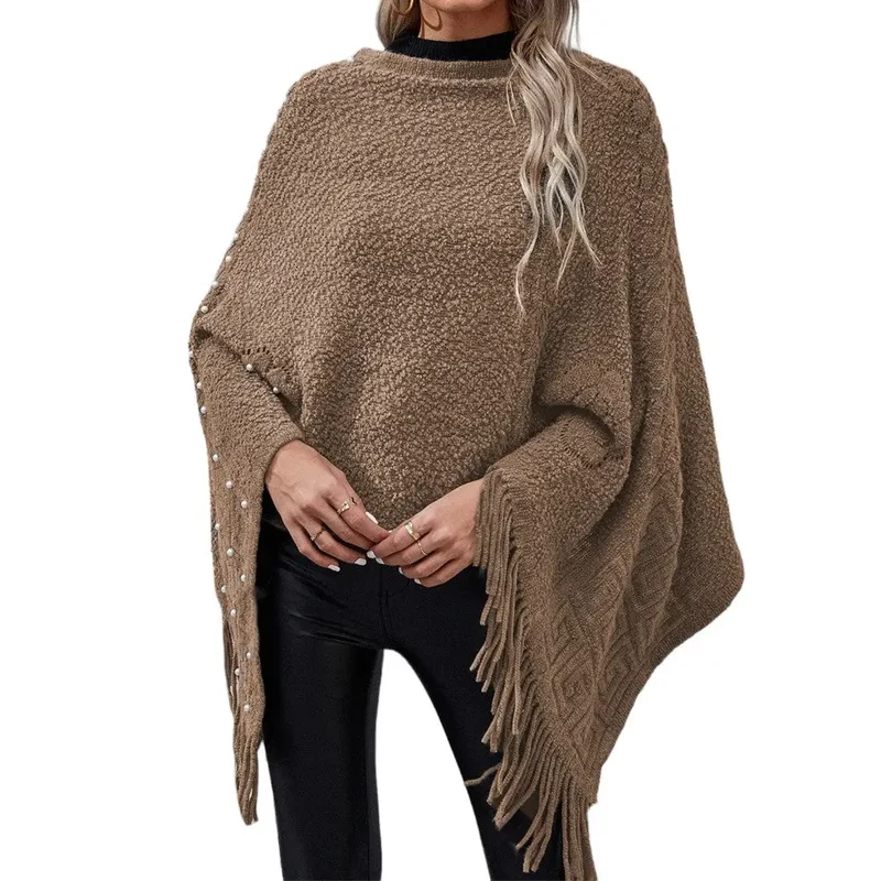 Poncho femme a franges