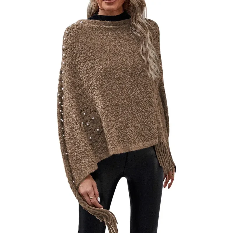 Poncho femme a franges