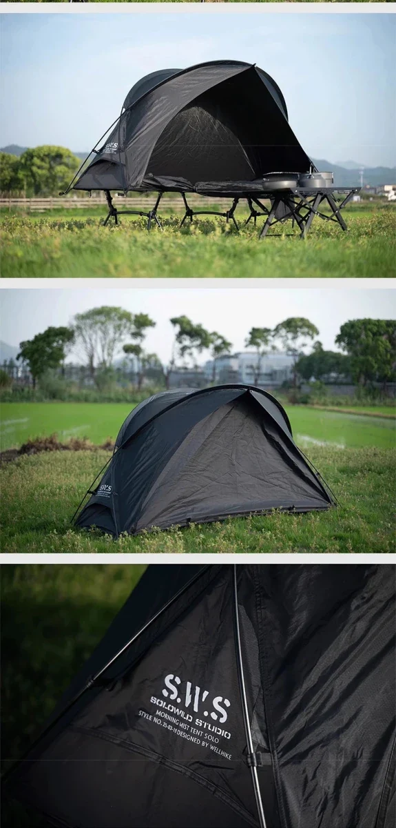 Lit de camp 2 en 1 avec tente simple-paroi "Wellhike Minimalism - Yunchi SWS"